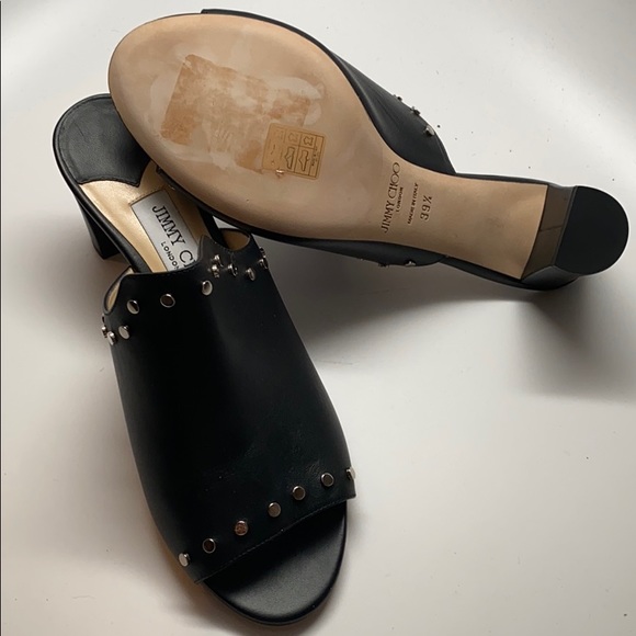 Jimmy Choo Myla Studded Mules 39.5 - Picture 2 of 7